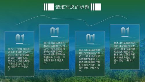 綠色商務(wù)風(fēng)生態(tài)農(nóng)業(yè)旅游項(xiàng)目合作運(yùn)營(yíng)策劃與PPT設(shè)計(jì)全案